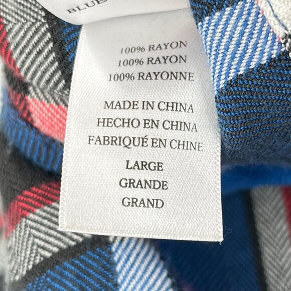 Rails Hunter Blue Black Red Flannel Button Down Shirt Size Large - Picture 5 of 9